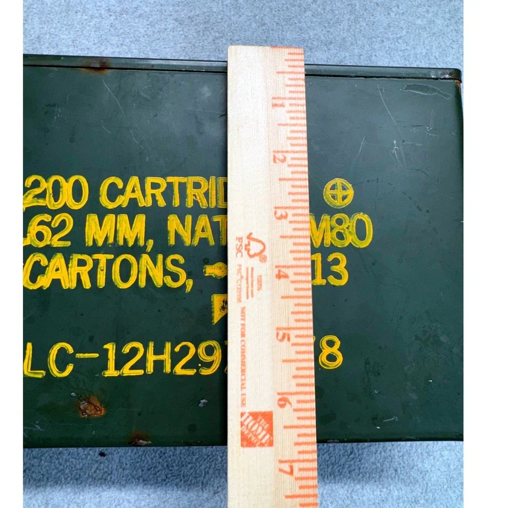 US Military 7.62 NATO M80 Ammo Can 200 Round Steel Ammunition Storage Box LC M13